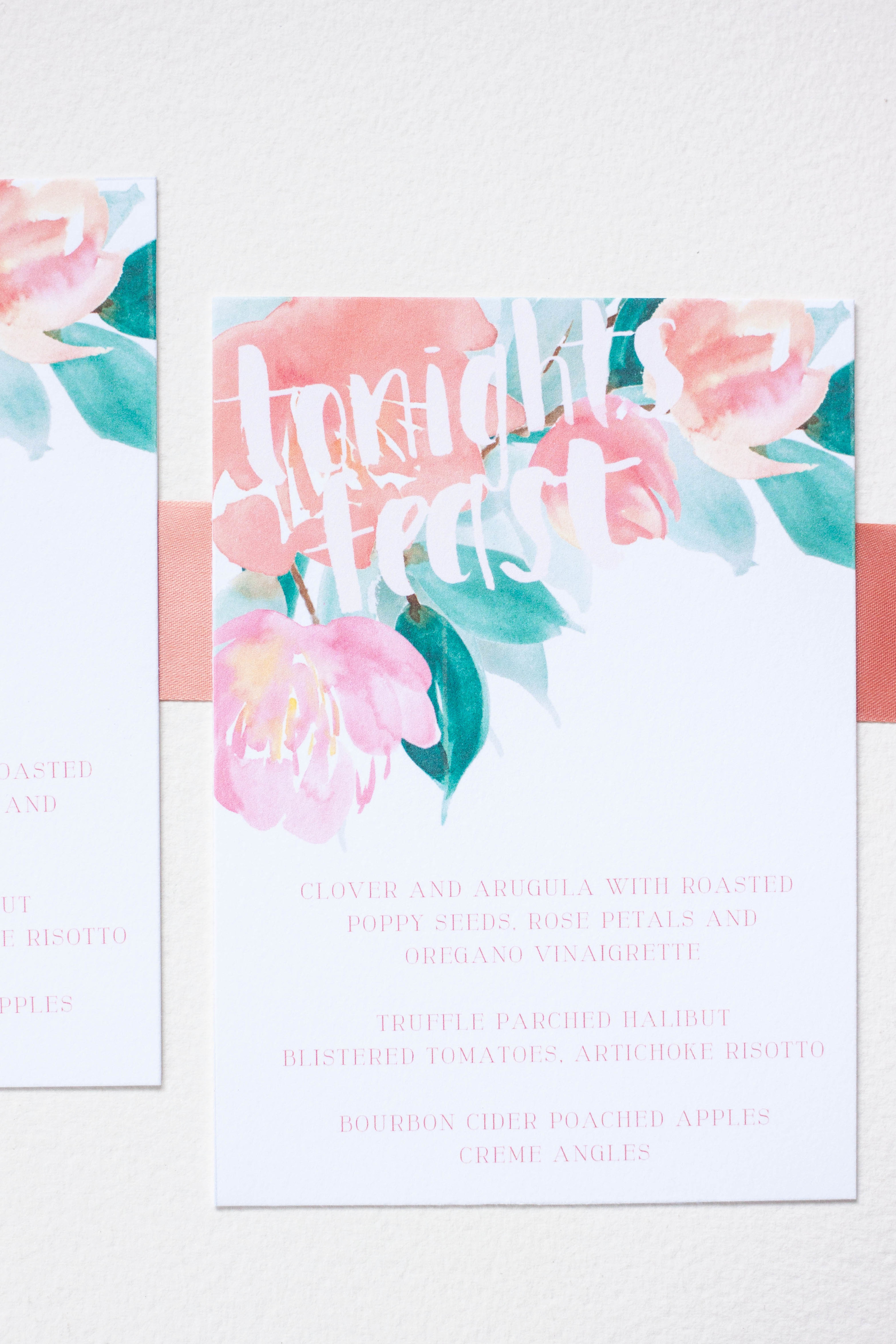 Design House of Moira | Custom Artwork Floral Wedding Invitation