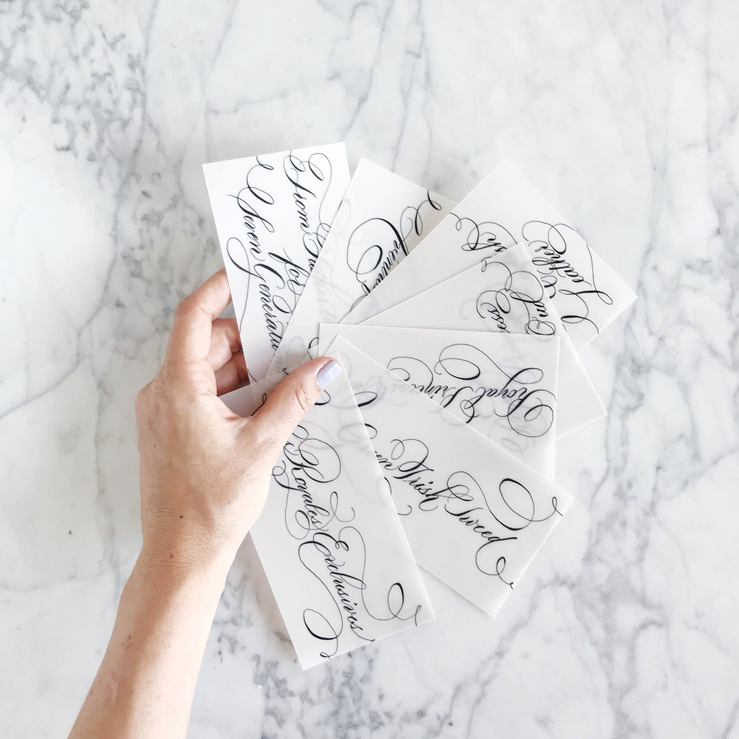 Formal Flourished Calligraphy Wedding Invitations | Handmade Paper | Black Tie Wedding