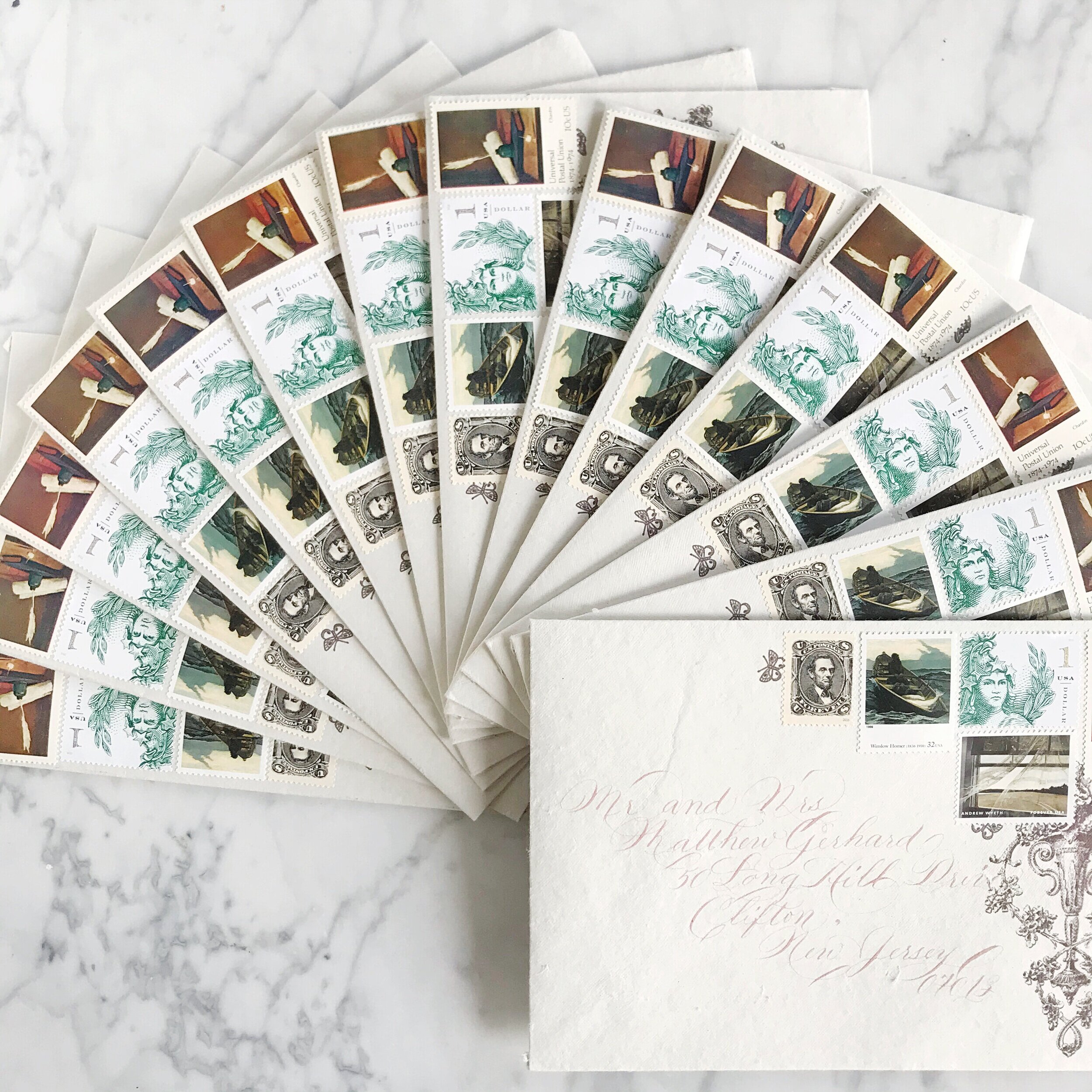 All About Vintage Postage Stamps for Wedding Invitations - Paper Mint Press  Blog