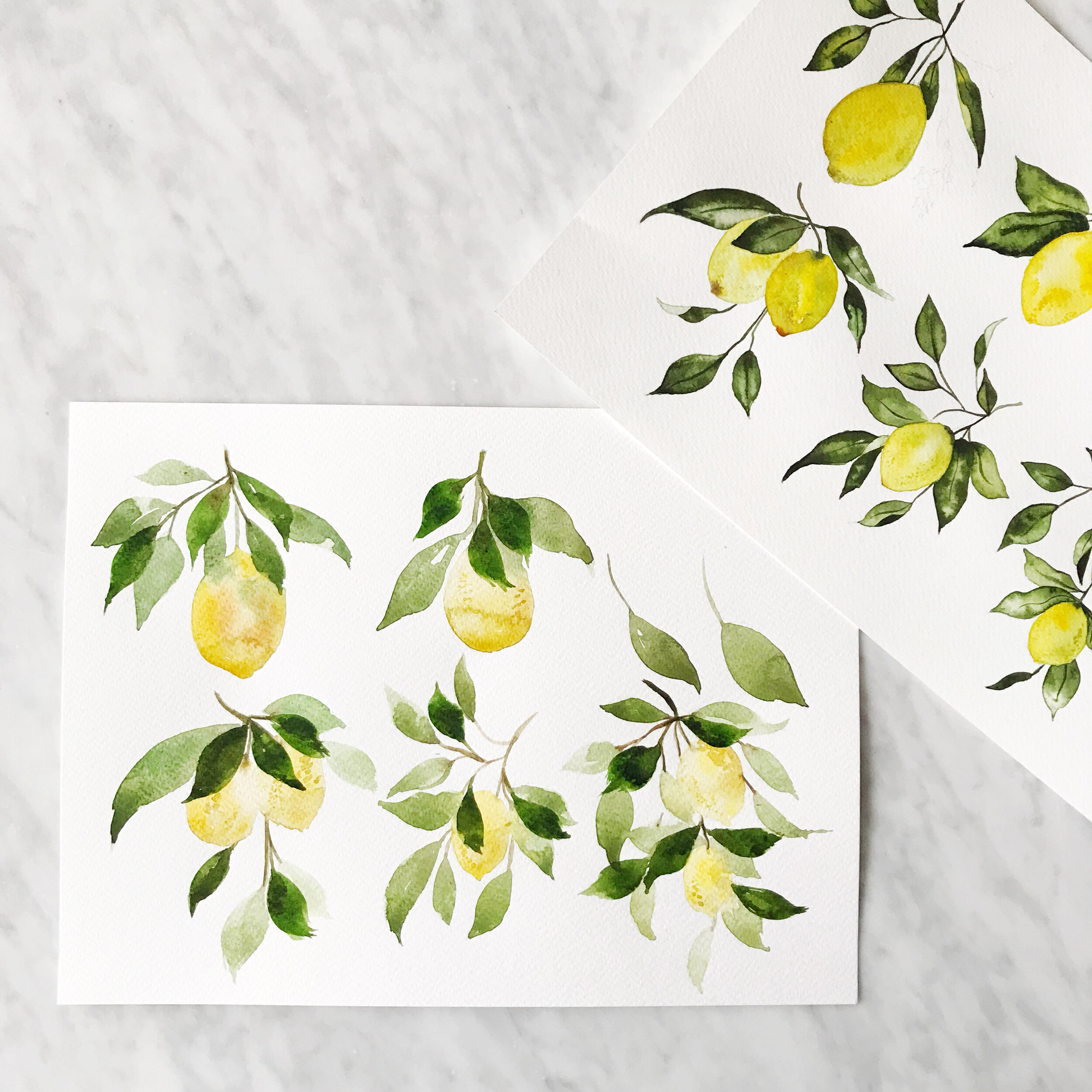 Watercolor Wedding Invitation | Watercolor Lemons | Capri Destination Wedding