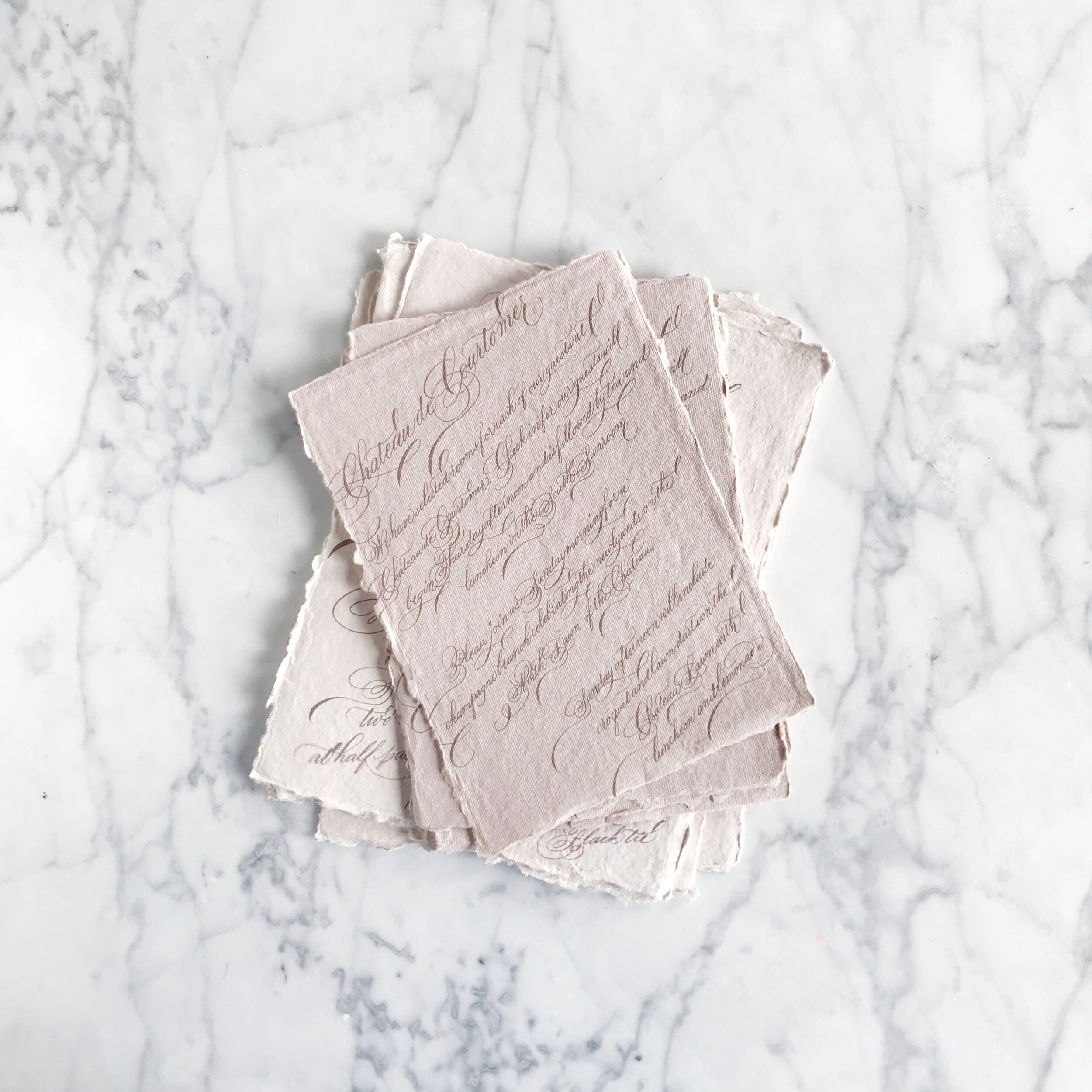 Handmade Paper  Wedding Invitations | Formal Calligraphy Wedding (Copy)