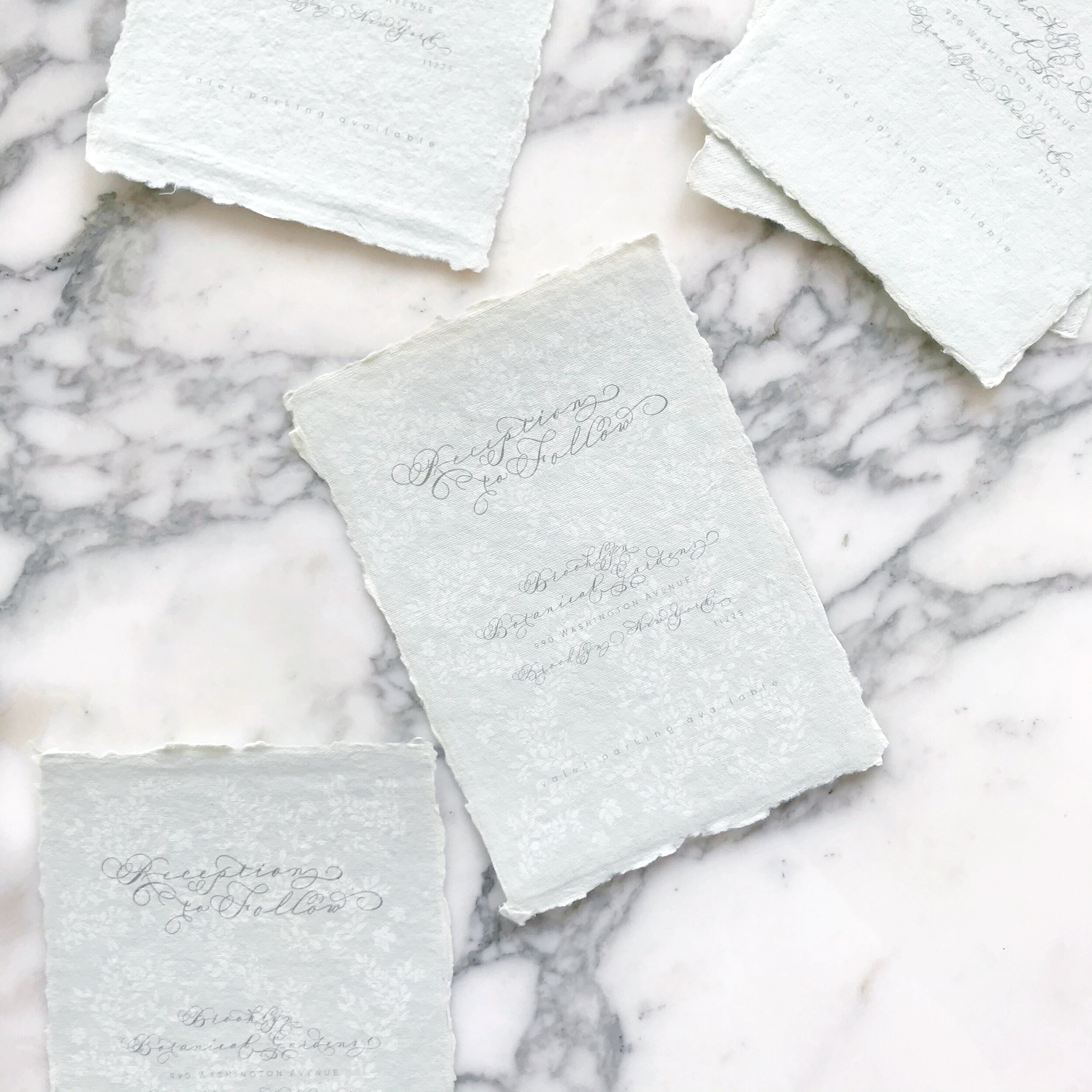 Spring handmade paper vellum custom wedding invitation  (Copy)