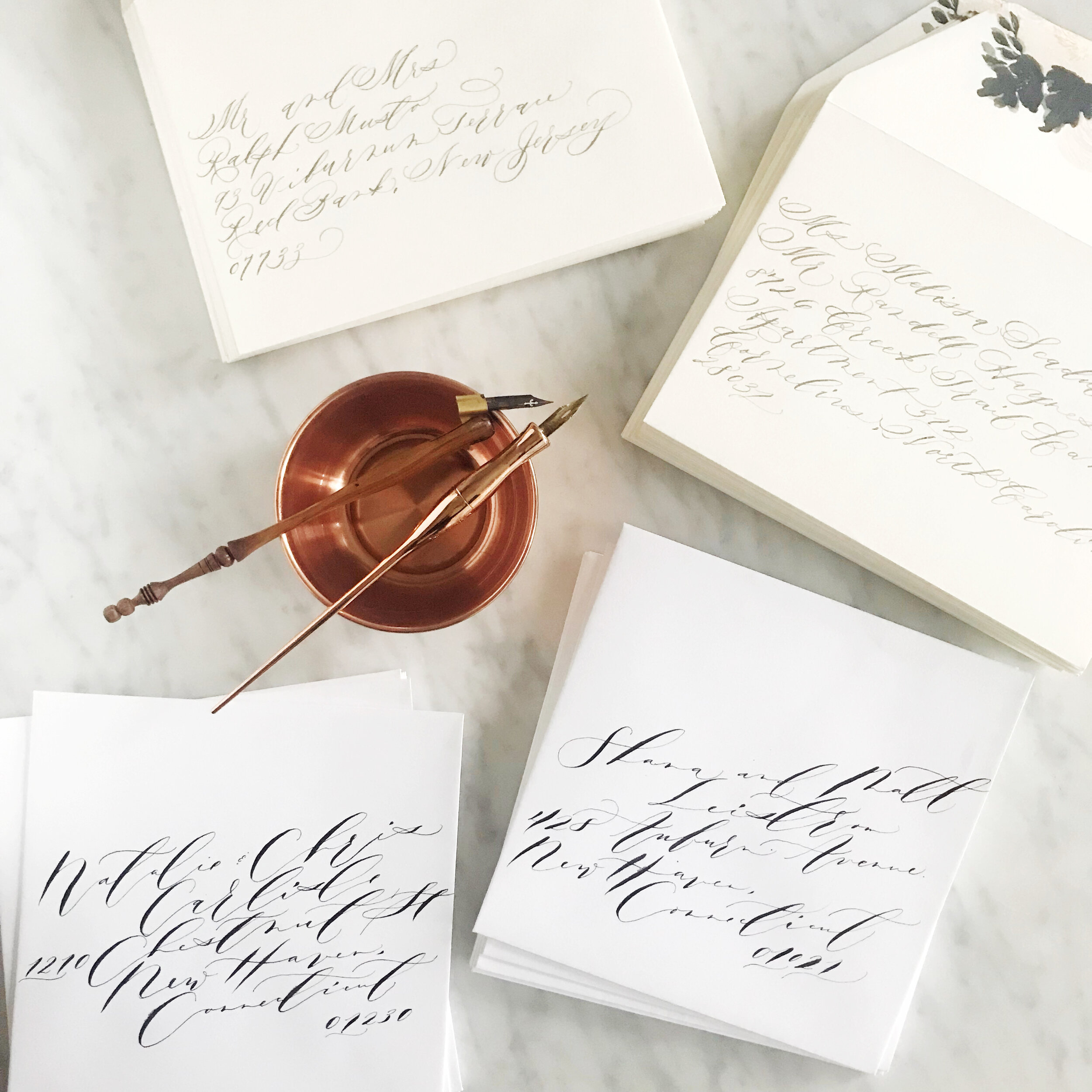 Philadelphia based wedding calligrapher | Wedding invitations calligraphy