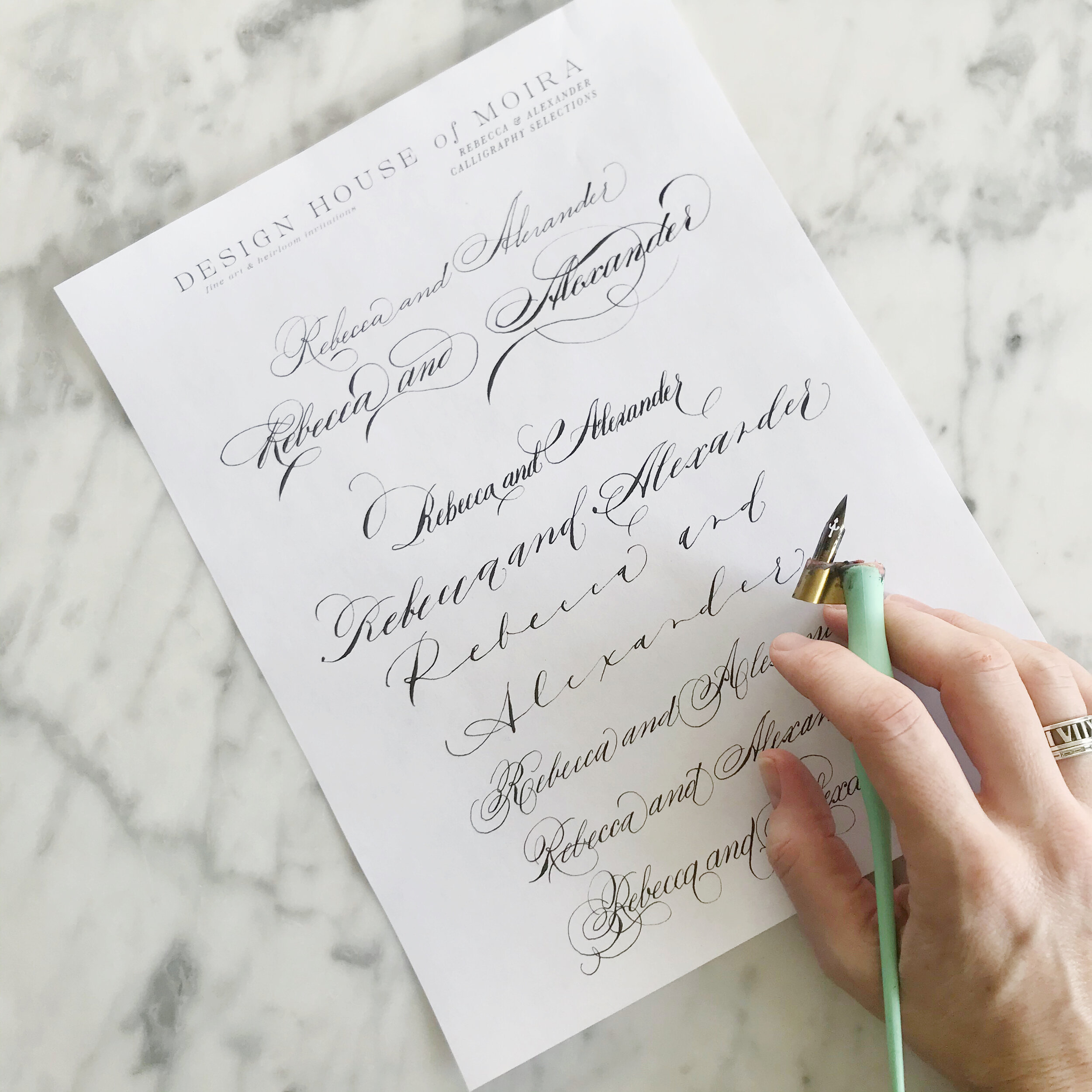 Modern Calligraphy | Modern Wedding Invitations | Design House of Moira