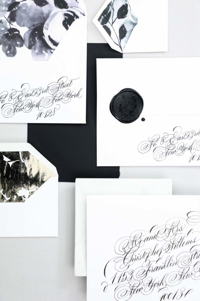 Black and White Modern Wedding Invitations | Design House of Moira 