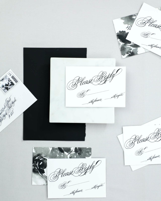 Black and White Modern Wedding Invitations | Design House of Moira 