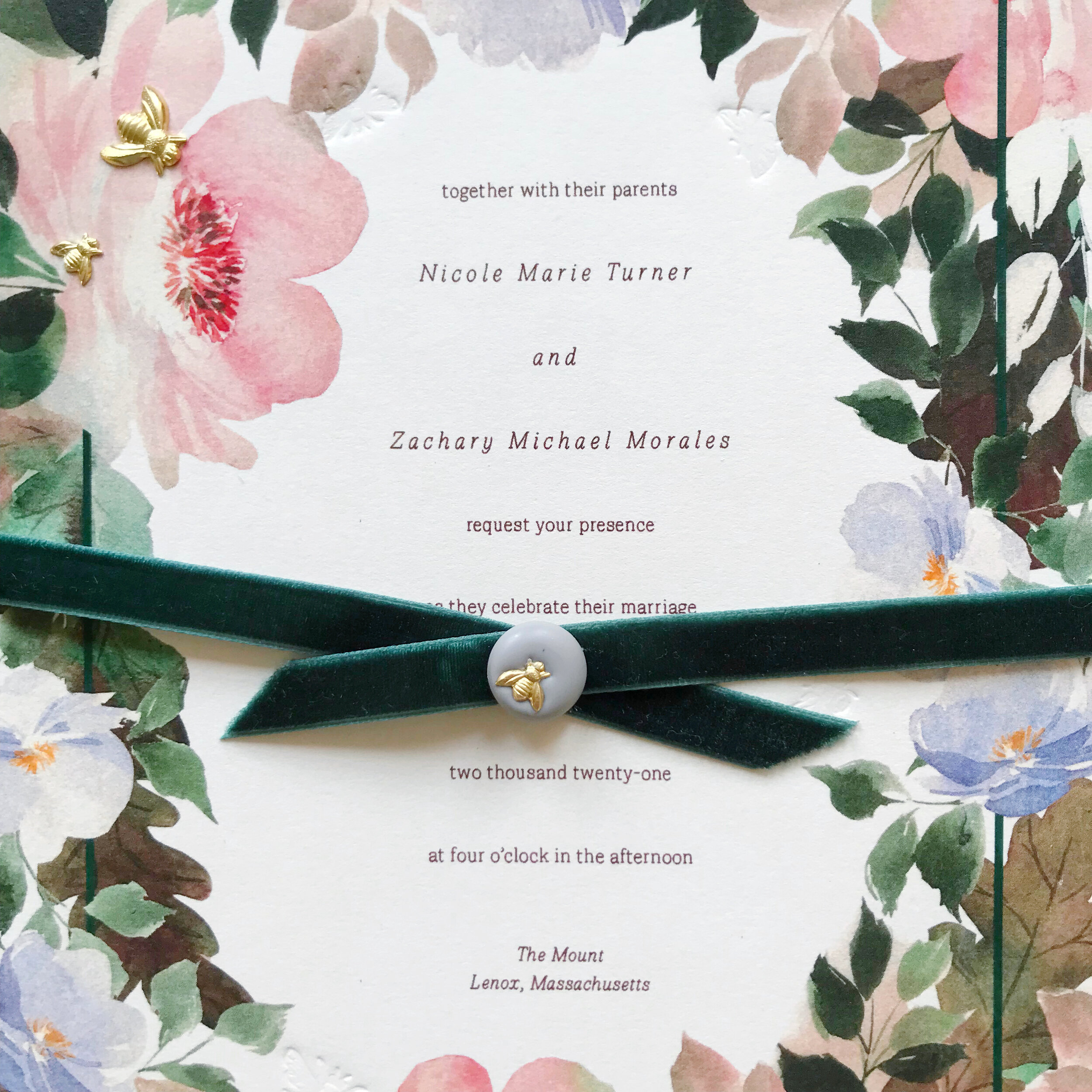Fall English Garden Rose Wedding Invitations | Design House of Moira 