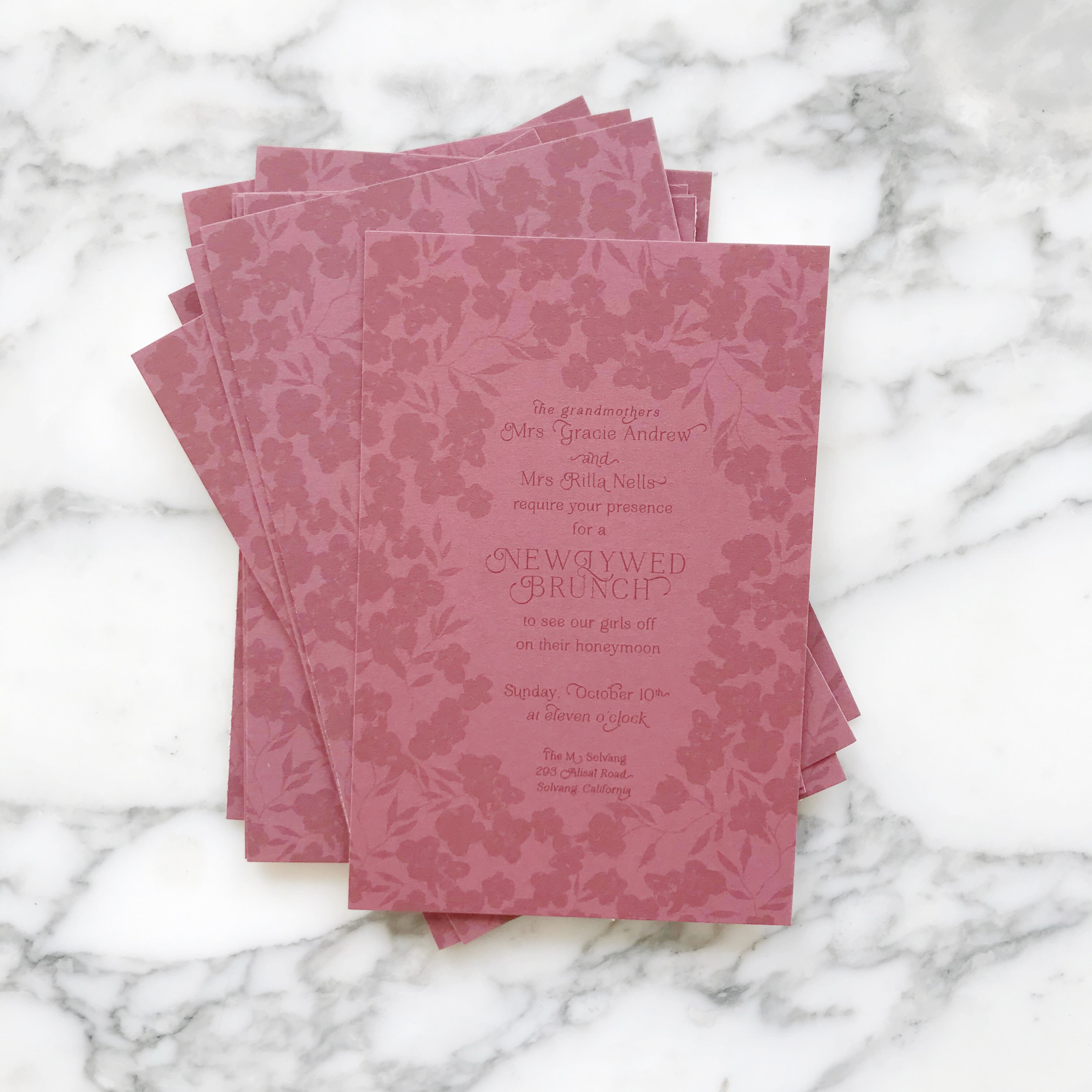 Custom Botanical Watercolor Bridal Shower Invitations 