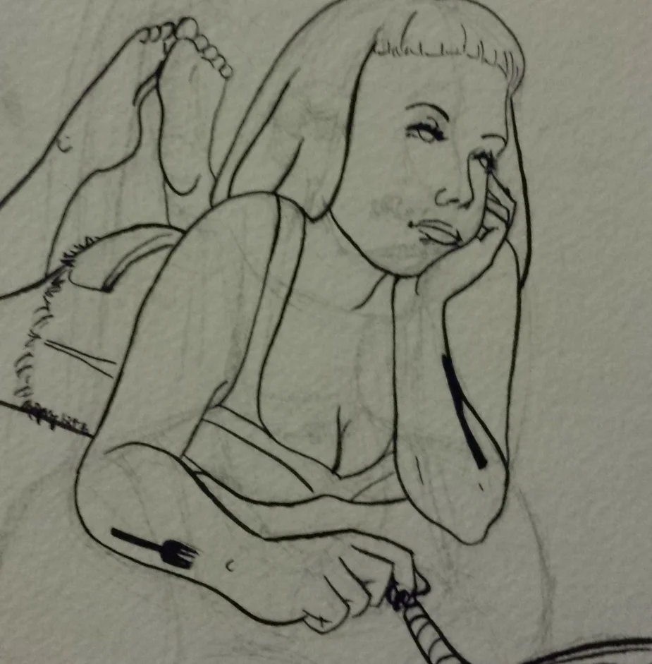 "Ariel." I've since detailed the inks a bit more, so they don't look so shaky.