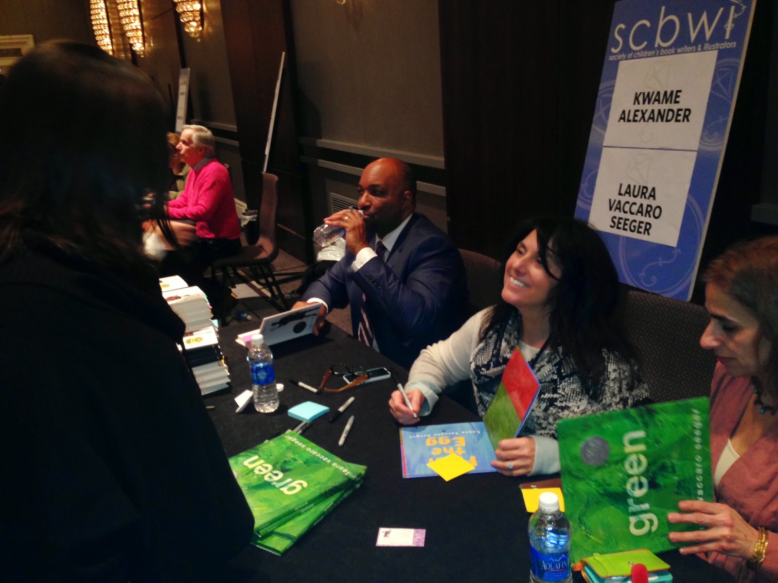 And here's another photo including Kwame Alexander (this year's Newbery winner), and The Fonz! And my best friend, Judes (far right).