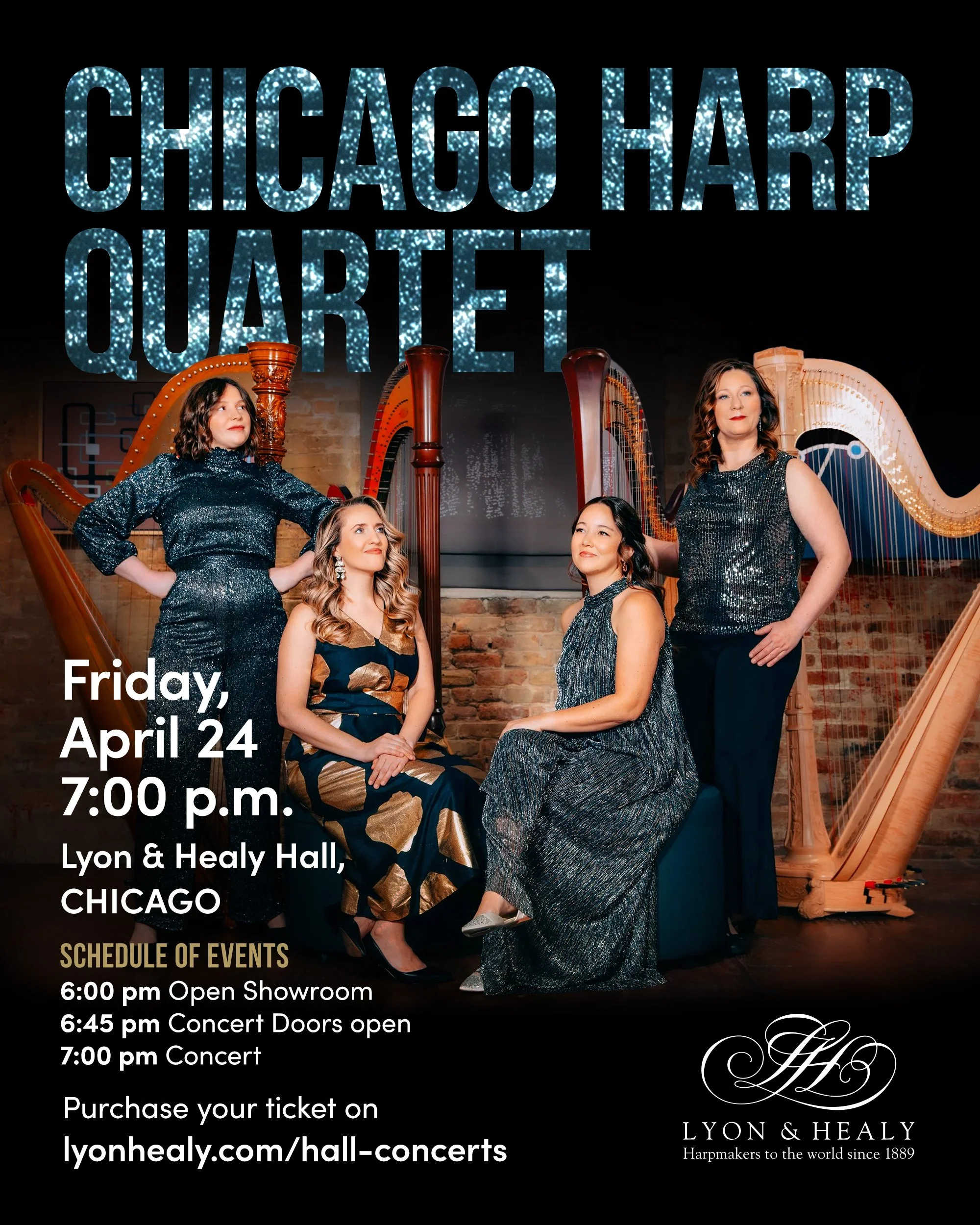 Lyon and Healy and GCCAHS present the Chicago Harp Quartet