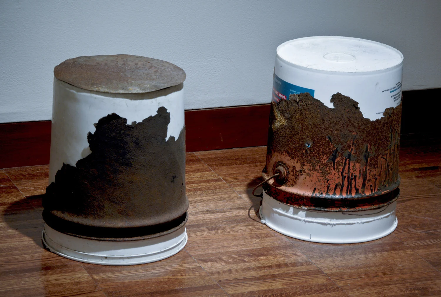 Untitled - found objects (2 plastic and metal buckets), 14 1-2 x 12 x 12 - 2009