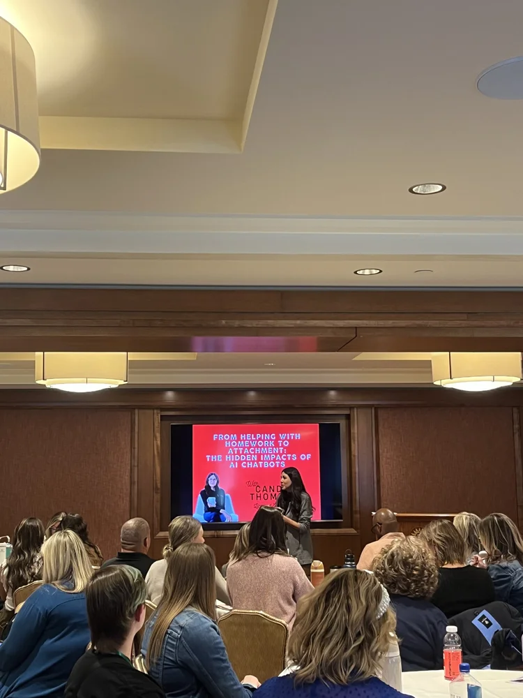 Candice Thompson at a speaking event