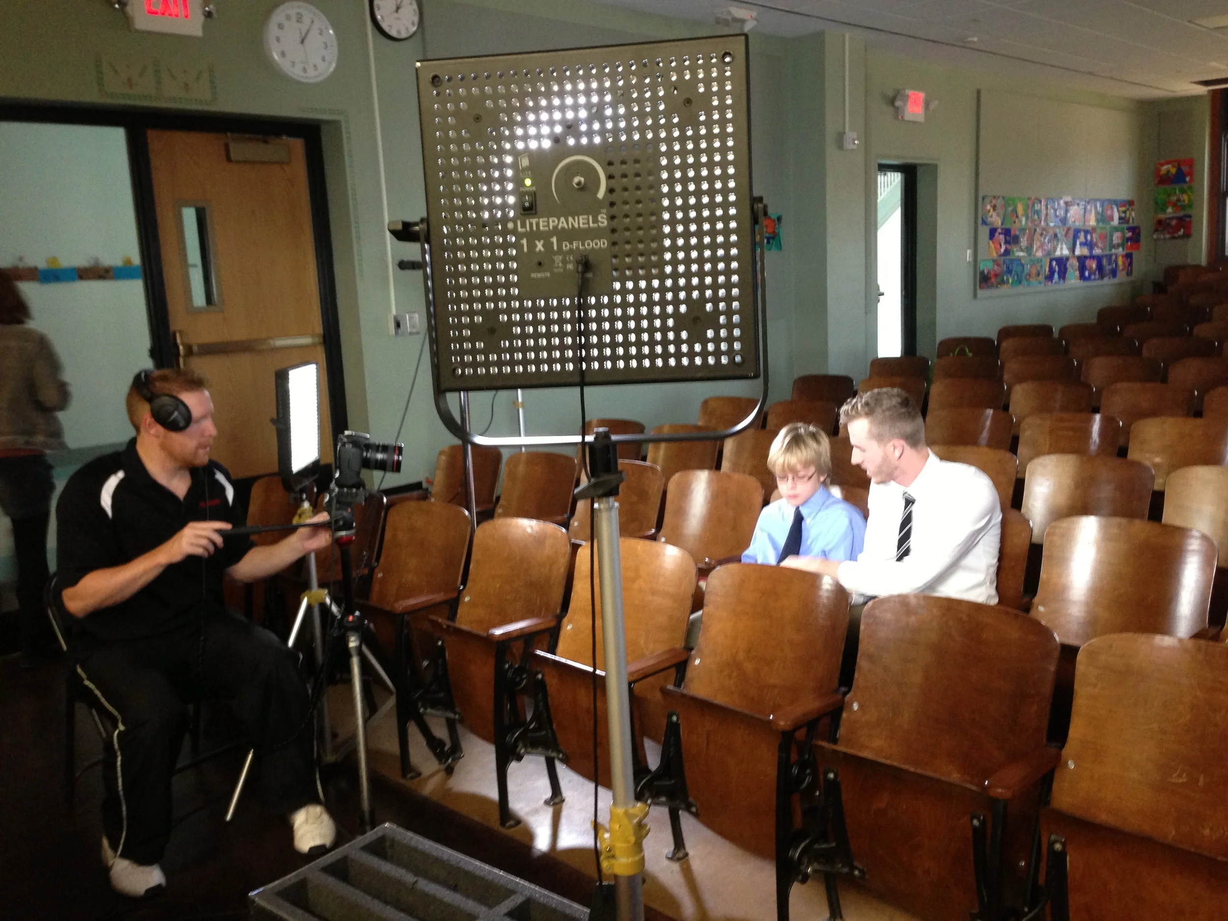 Behind the Scenes for Scroogical memory shoot