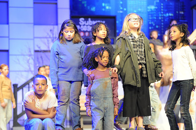 Homeless Children in Scroogical the Musical