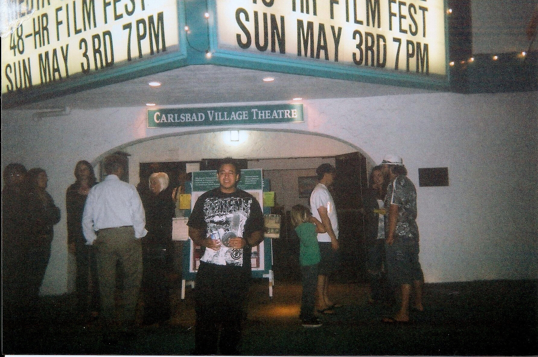 Ray Roman outside the Carlsbad Village Theatre