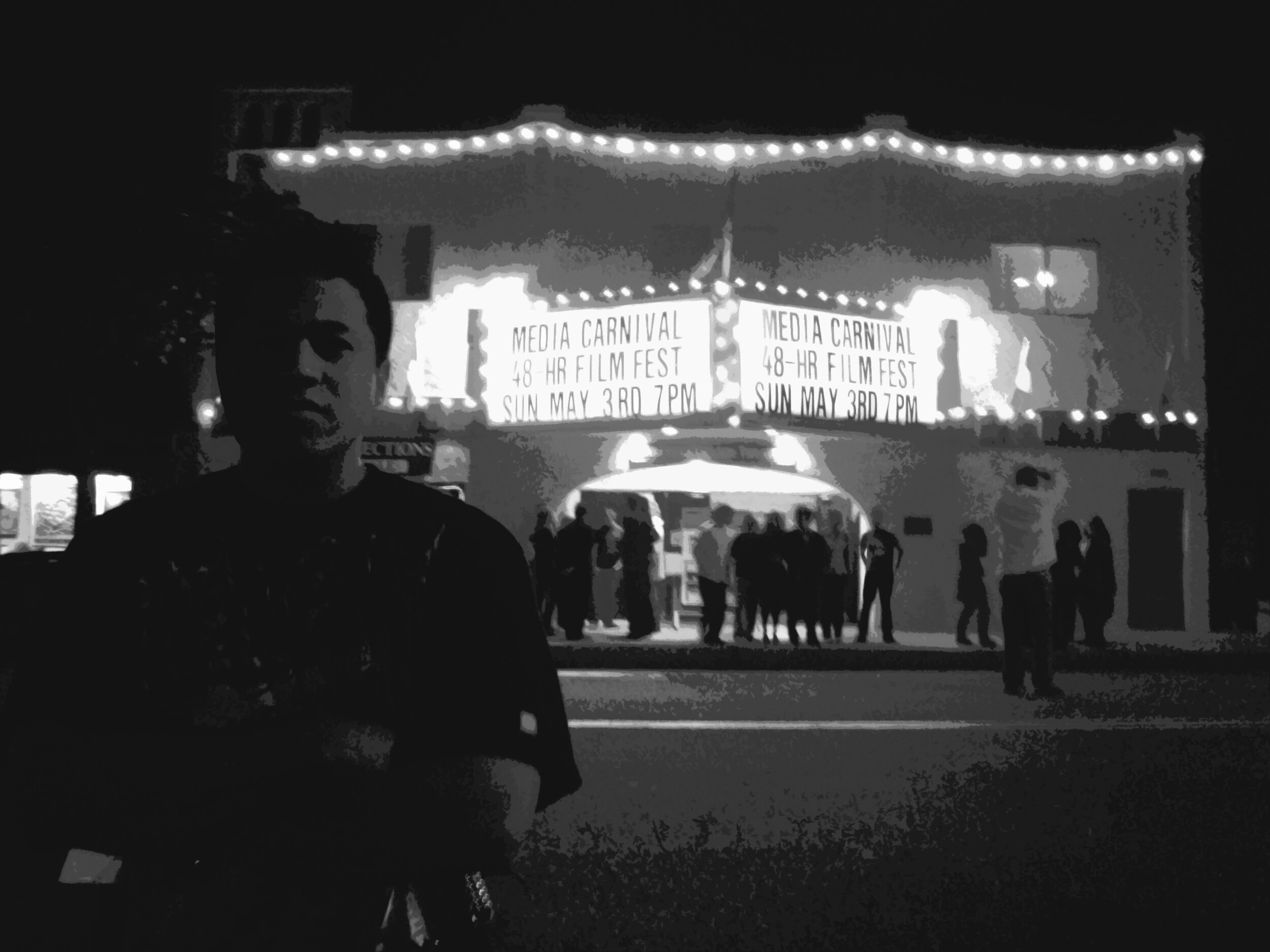 Ray Roman outside the Carlsbad Village Theatre