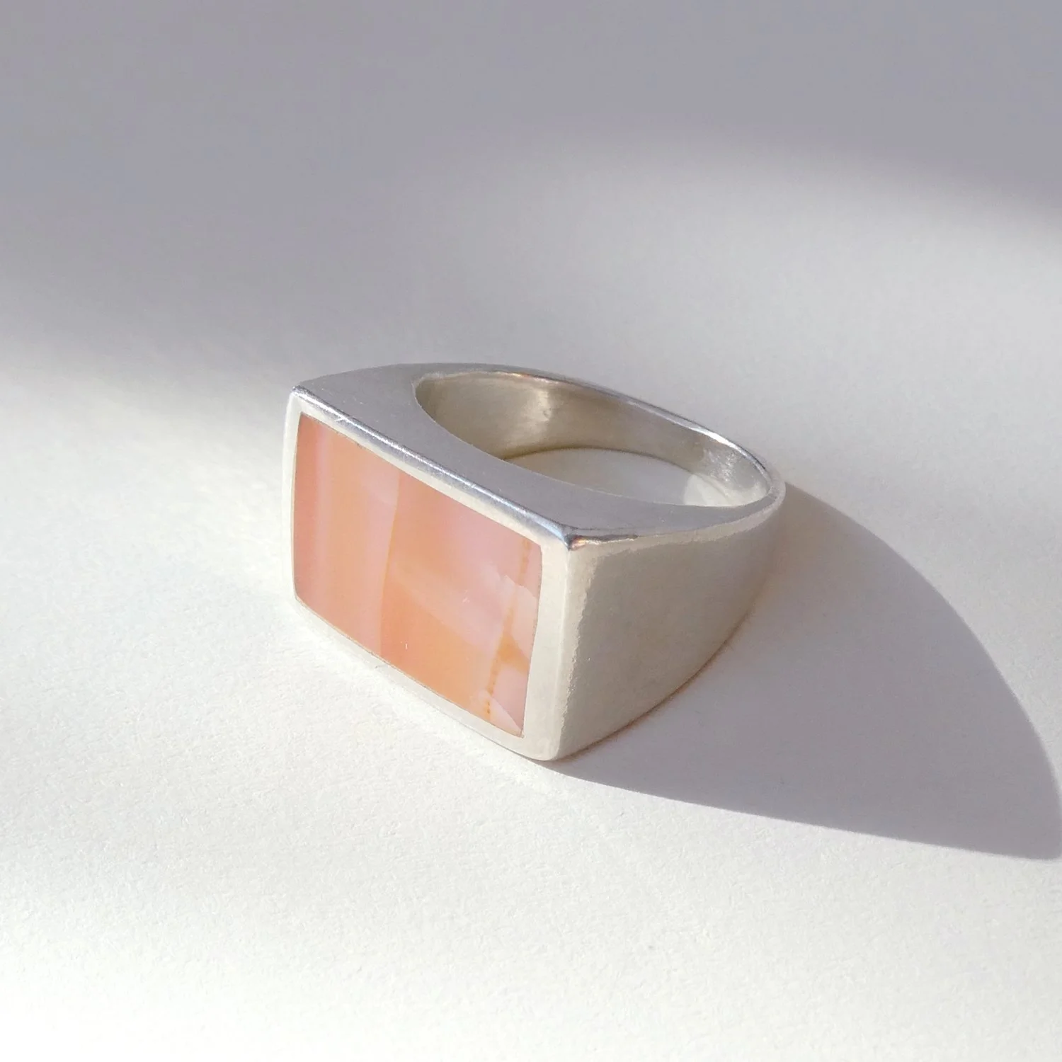 Large Stone Signet Ring // Carnelian