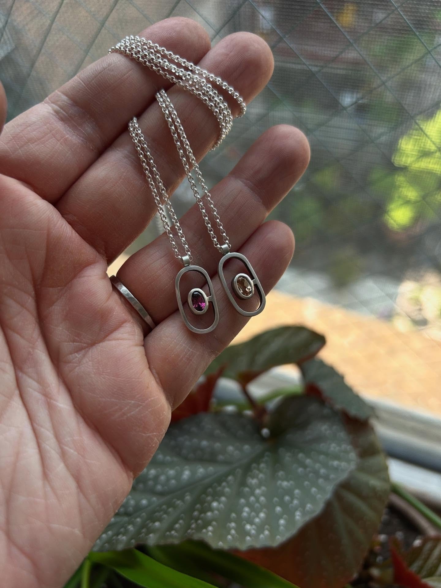 Going through my inventory for the shop re-launch and finding some hidden gems (literally!) I love these garnets so much and this cutout style is so pretty. 😍 These &amp; new work will be available soon, lots of one-of-a-kind stuff so join the email