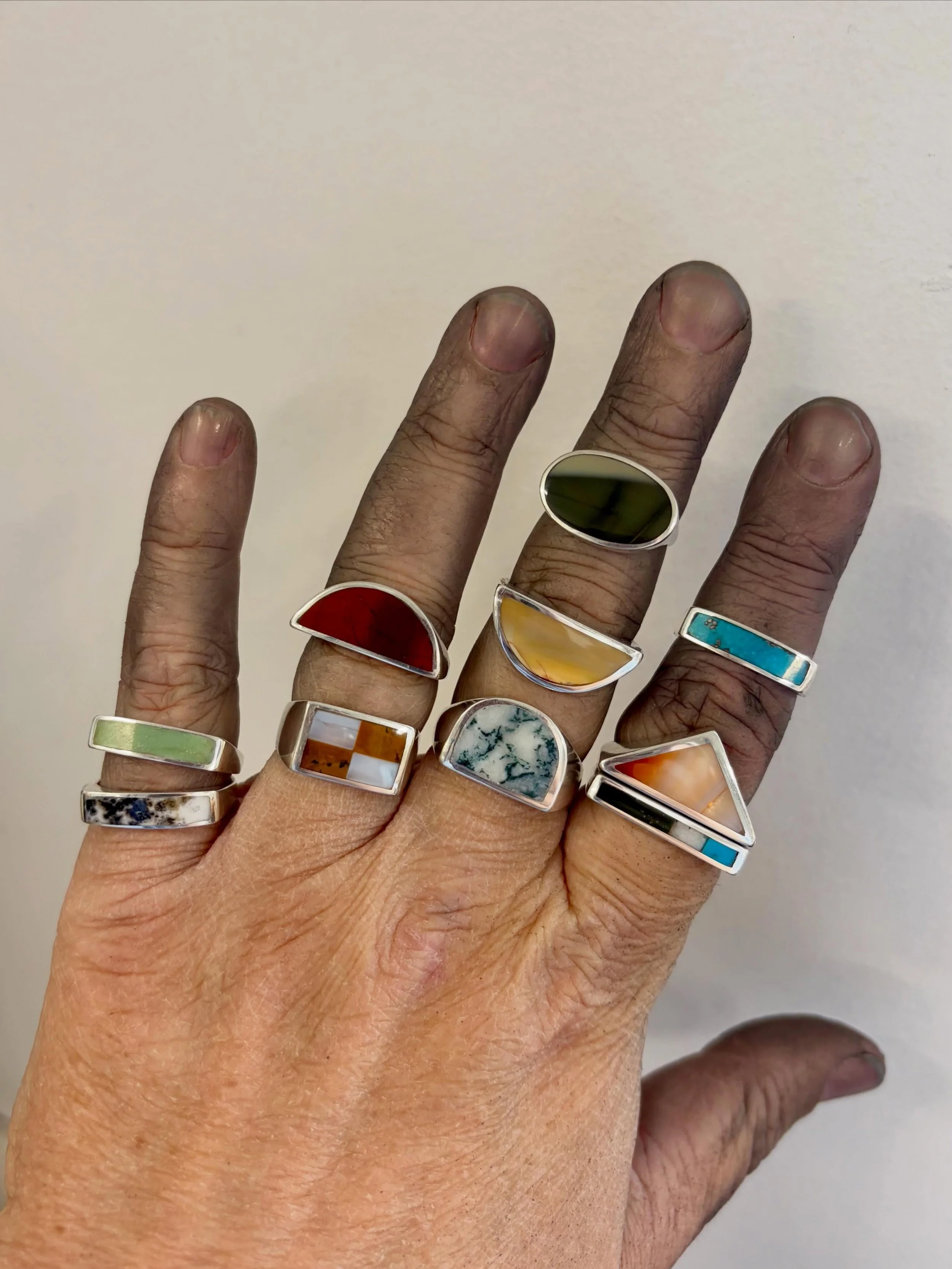 Hand made means hand made. 😆 These brand new rings and more will be available this weekend @fadmarket in Cobble Hill (first dibs before they hit the website) I&rsquo;ll be there Saturday &amp; Sunday. Come by for a chat and a try on 💍