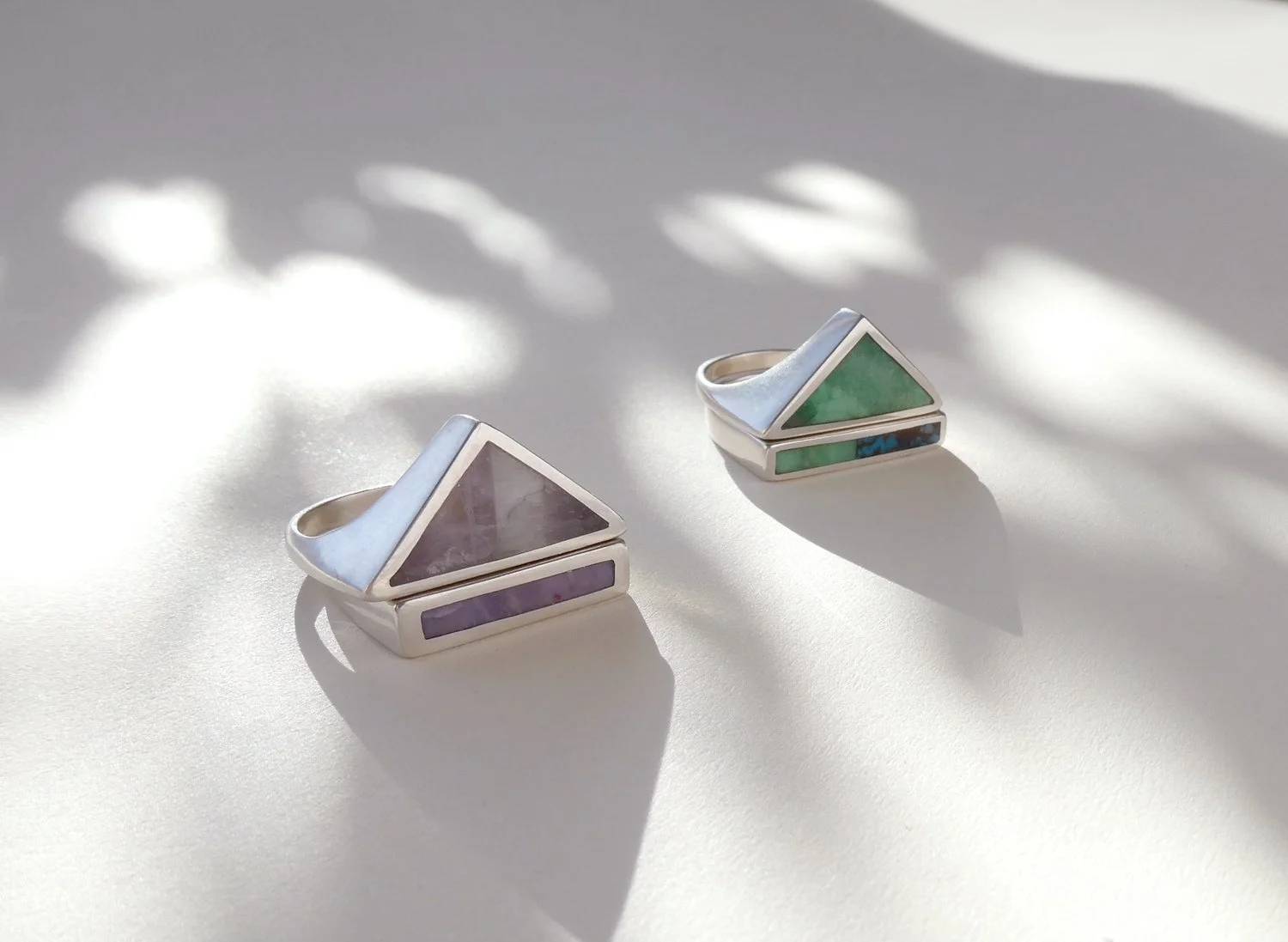 stacks triangle inlay and bar inlay purple and green.JPG