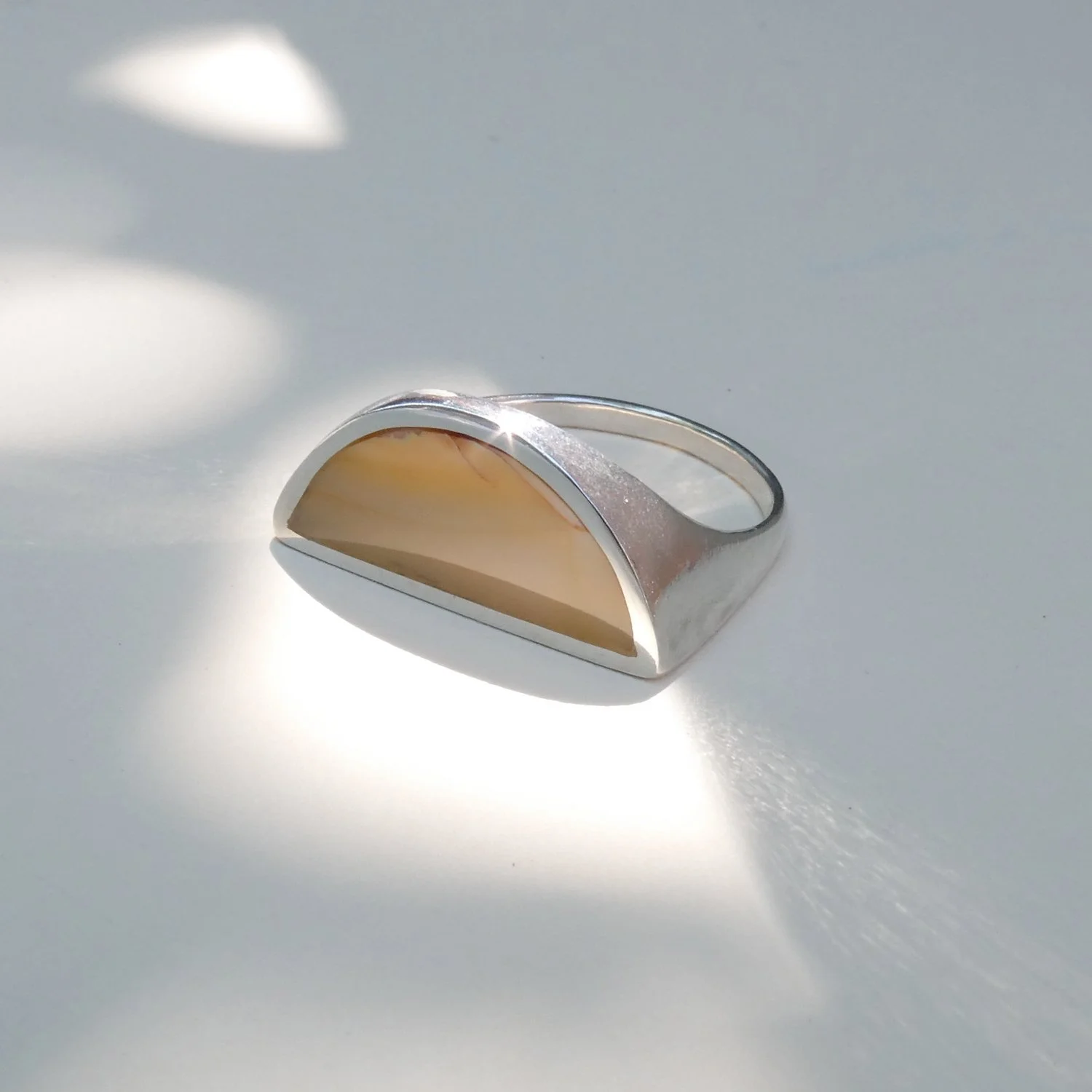 yellow carnelian low curve stone signet.JPG