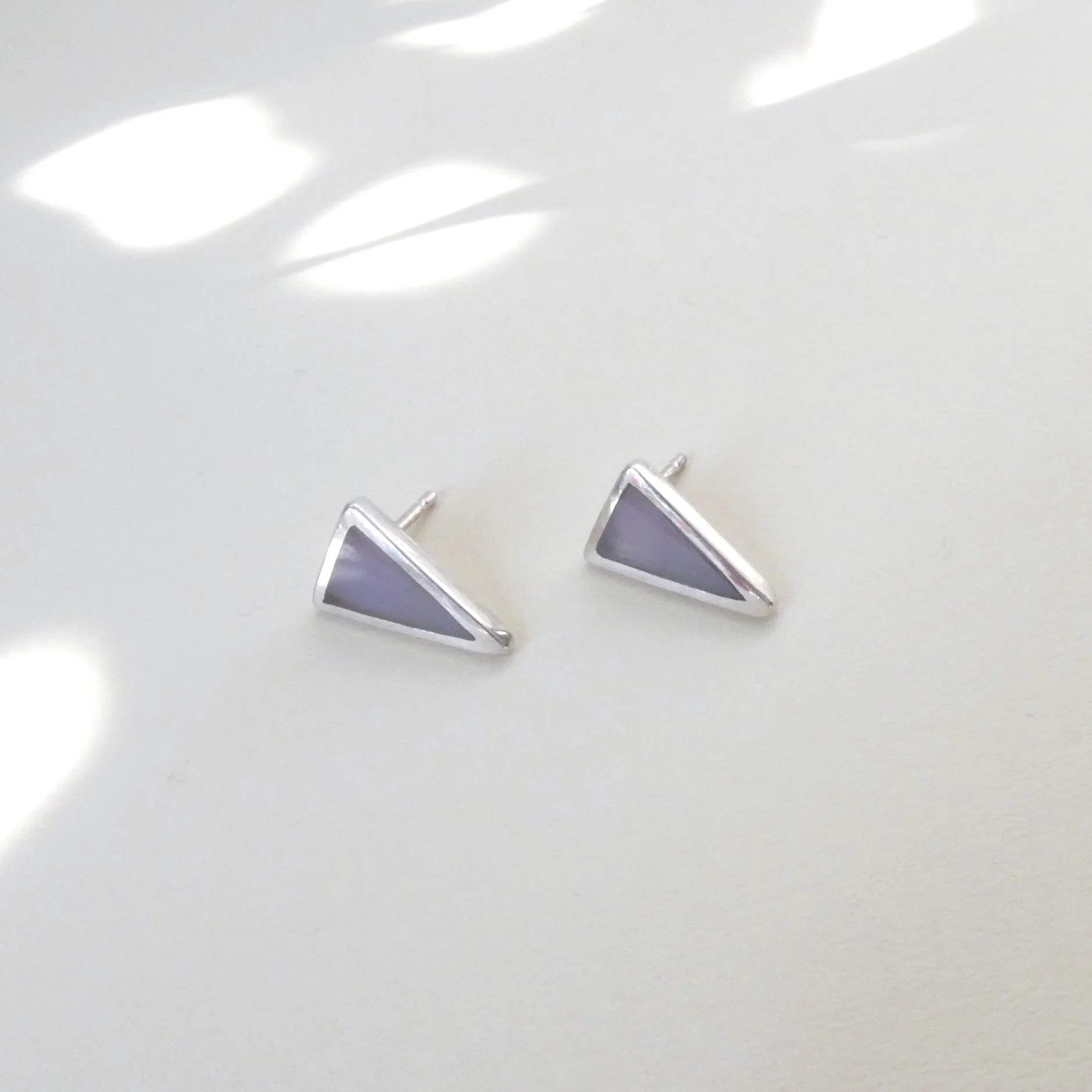 triangle studs purple agate.JPG
