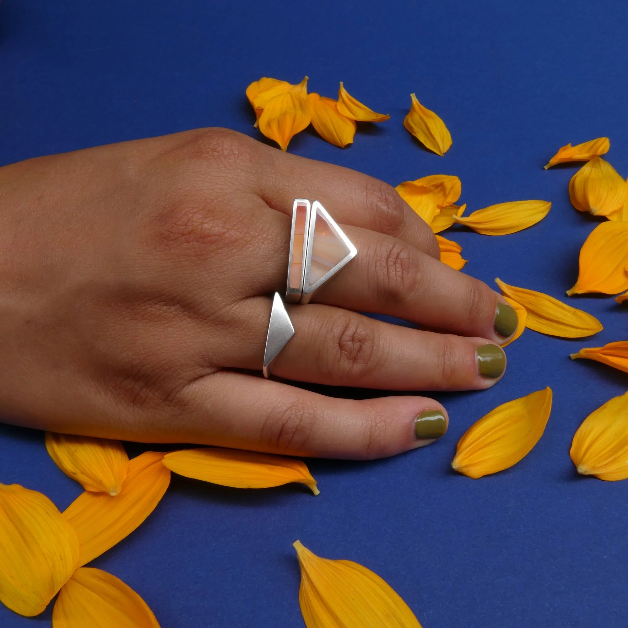 triangle signet and stone signet on hand.JPG