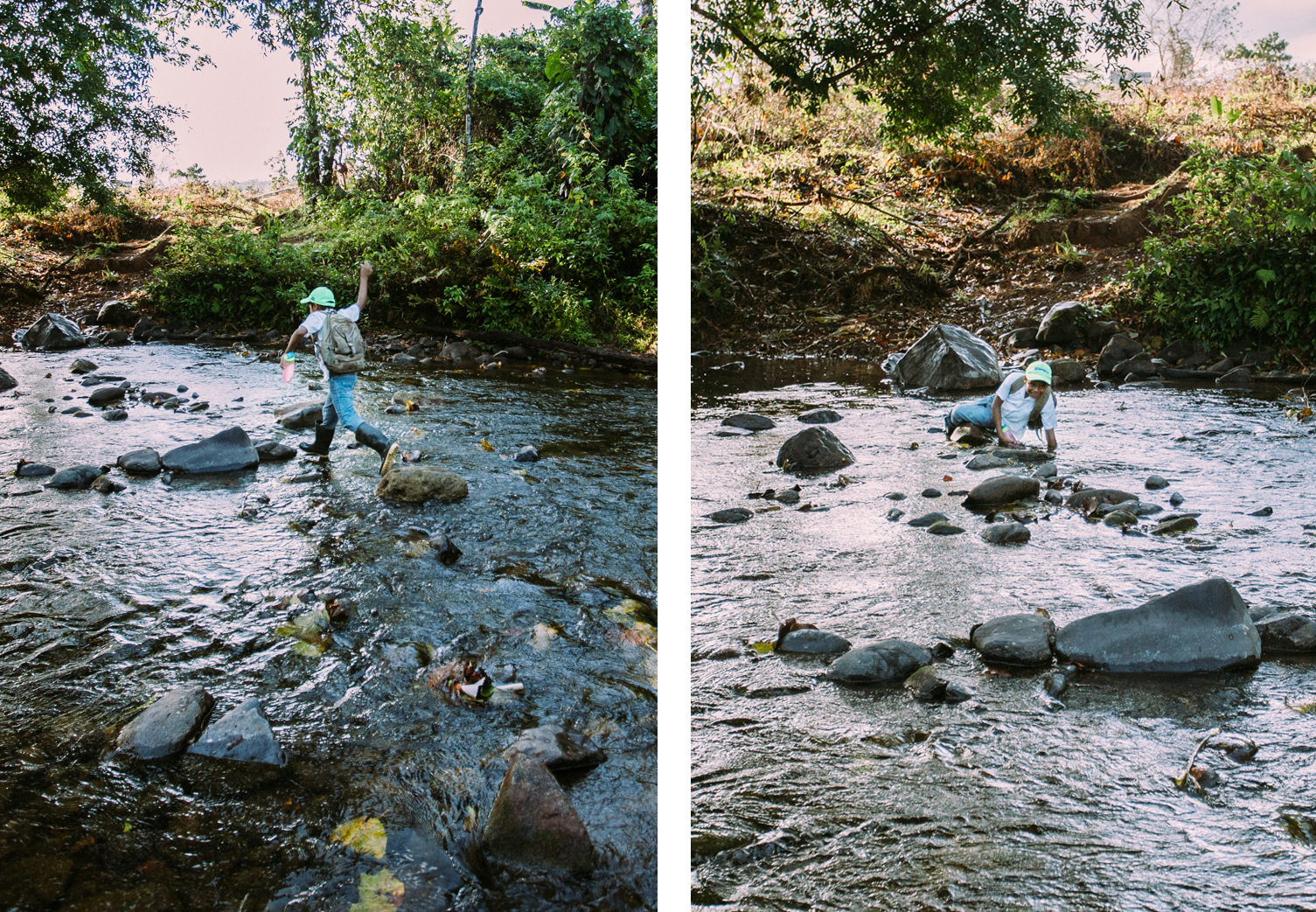 And as you can see above it's not that easy to cross it even during the nicaraguan summer. One bad step, and you end up soaked. 