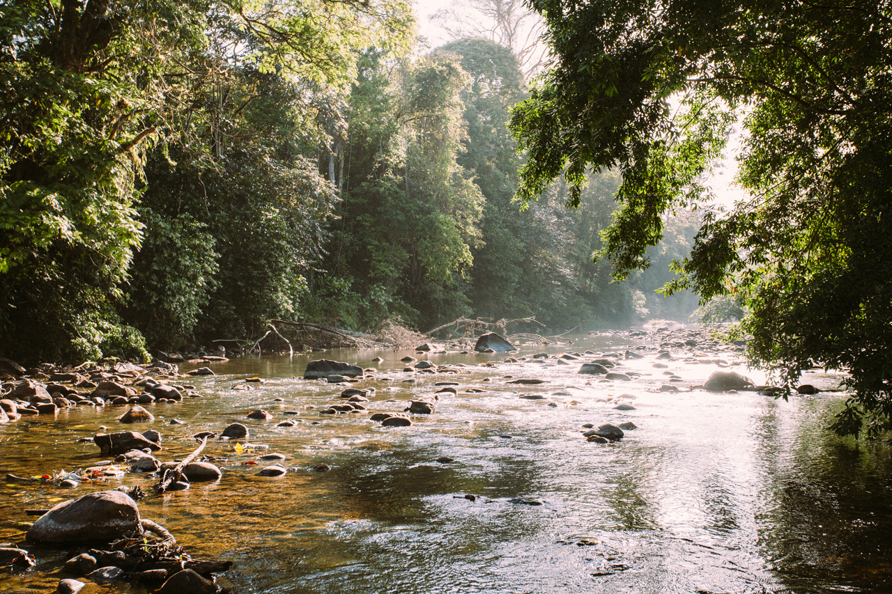 Then there is a river. It may look beautiful during the dry season, but becomes dangerous during the rainy season - really deep with strong current.