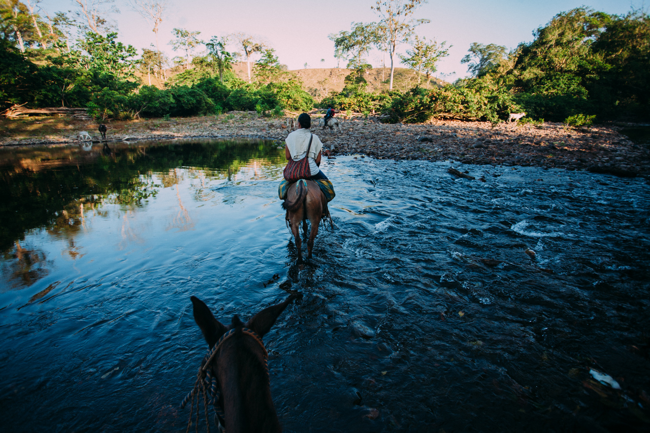 Across the Nicaraguan rivers. 