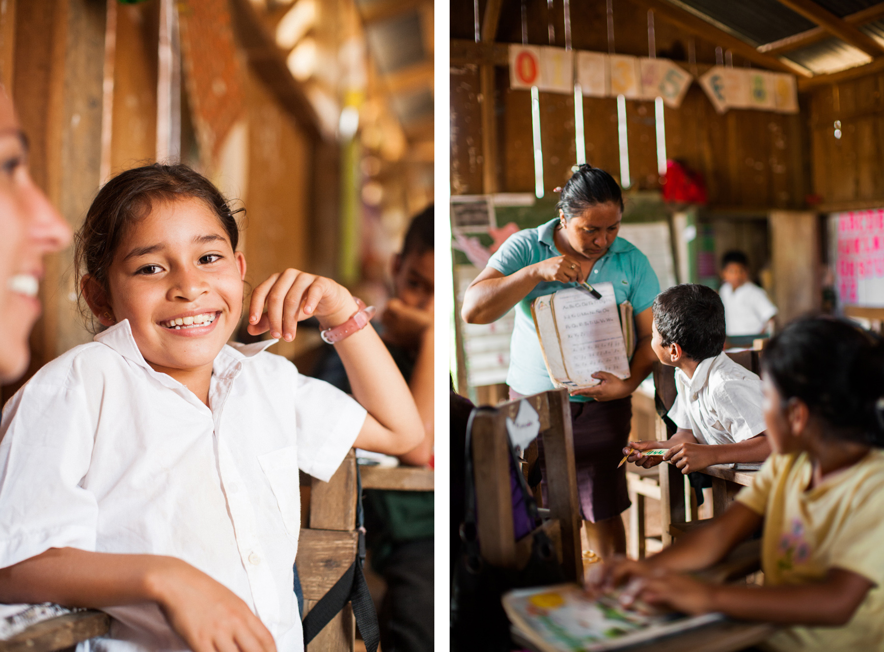 Jarelis, a nine-year-old girl, gets up for school at 5AM. She helps her mother prepare breakfast by bringing the wood for the stove. After, she will feed the animals. She must cross two rivers and go up and down various hills to get to her school. You can fin out more here