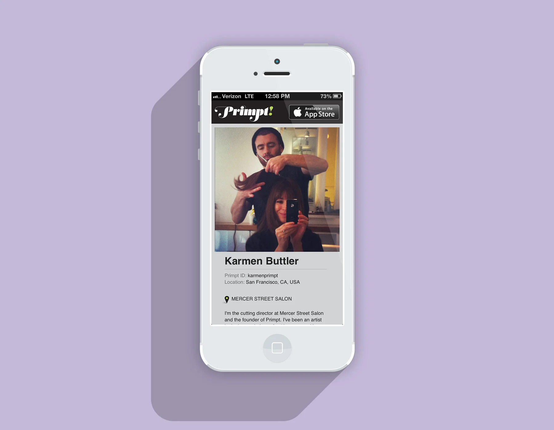 Portfolio on iPhone