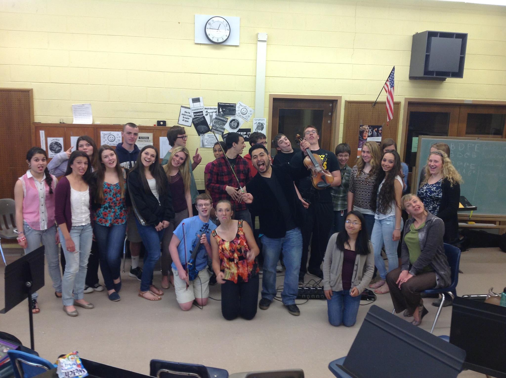 A funny group photo with Sachem North HS