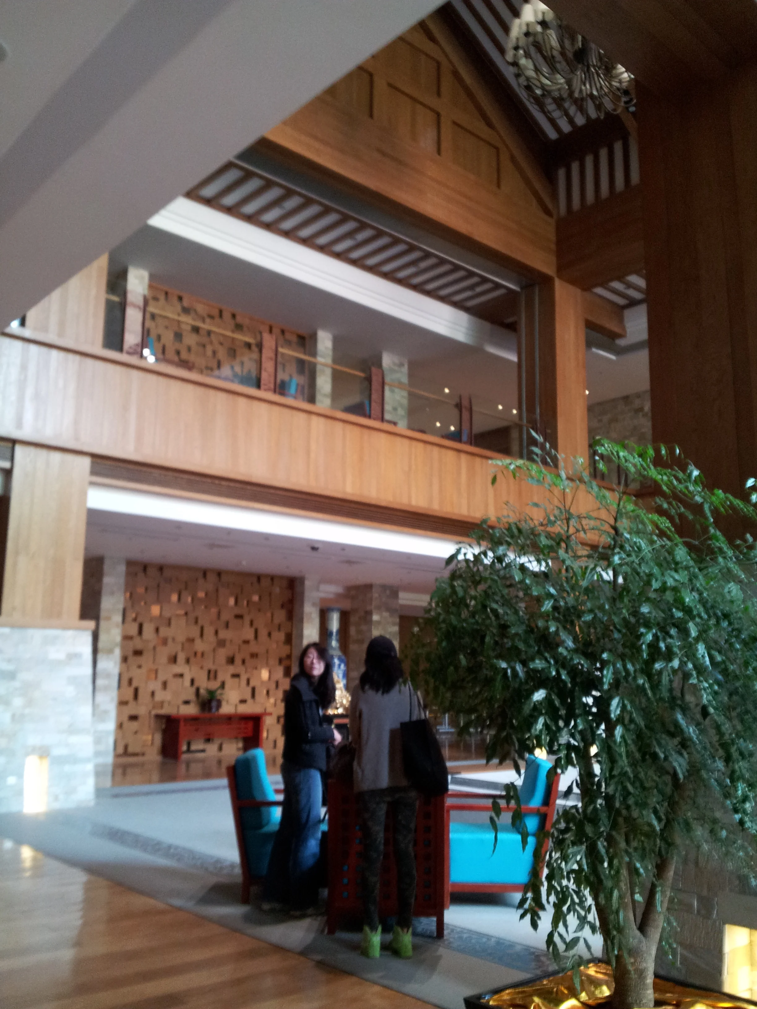 This would be part of the lobby. It was a pretty impressive resort. Sorry for my crappy photography.