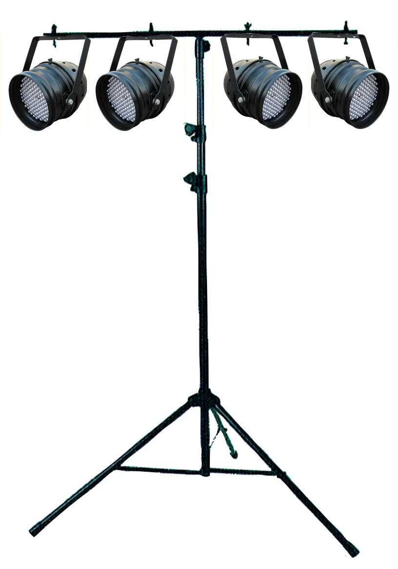 4X LED PARCAN ON A T-STAND $160