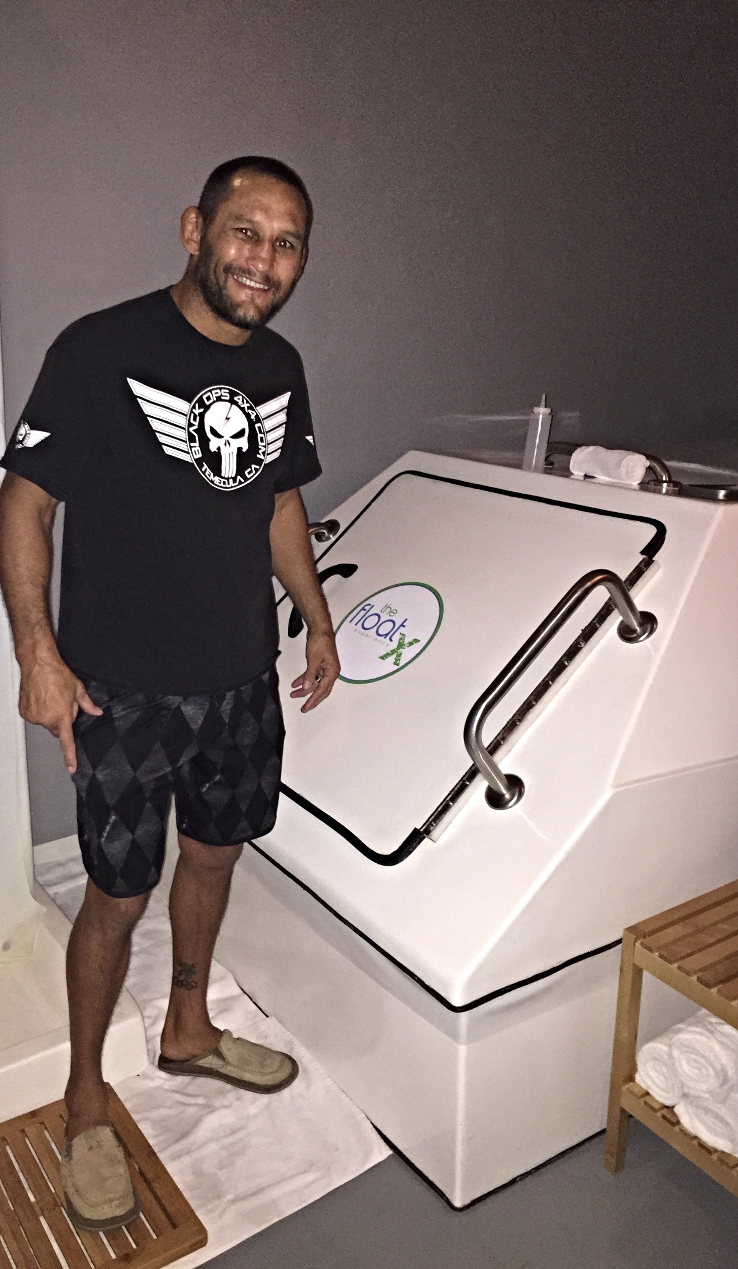 MMA Legend Dan Henderson after one of his floats in between training.