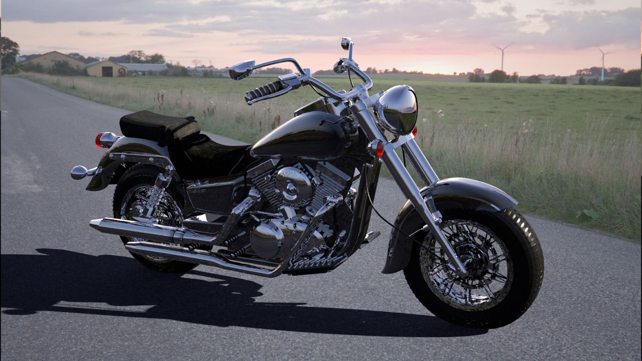 Motorcycle 2 (Texturing and Lighting