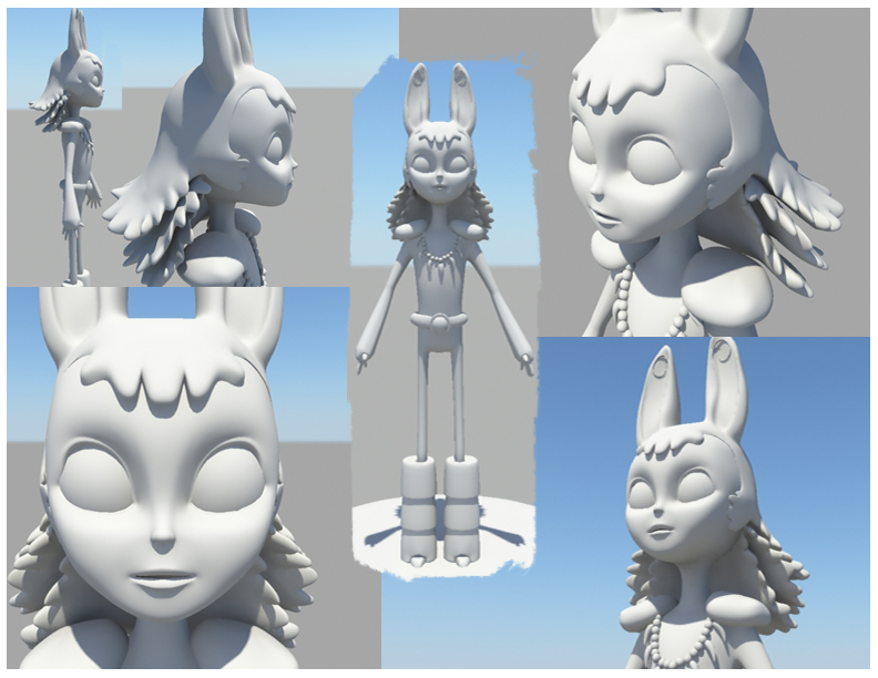 Early Beebee Character Model