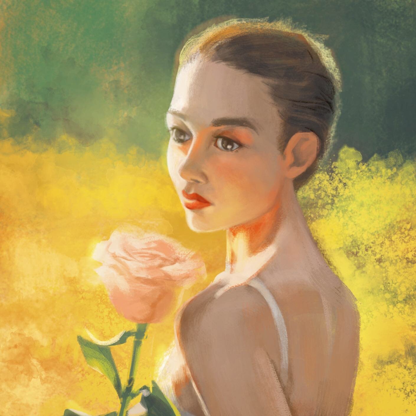 another portrait study!🌞🌻💖
Happy Monday everyone!!

(btw I know a bunch of people have been asking about commissions and I'm currently setting up a good way to do that, so stay tuned!😚👌💖)

#portraitpainting #portraitpractice #portrait #flower #