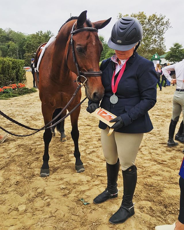 Huge congrats to Shari Roseboom and Lionheart owned by Kathleen Bassett who took the blue in the Adult Amateur under saddle today out of 23 amazing movers @capitalchallengehorseshow ⭐️