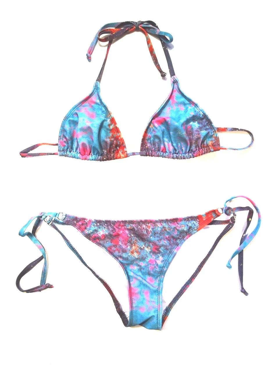 string bikini swimsuit top interstellar space print