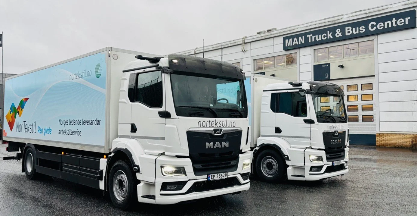 Nor Tekstil avd Oslo sine første el-lastebiler er på veien
