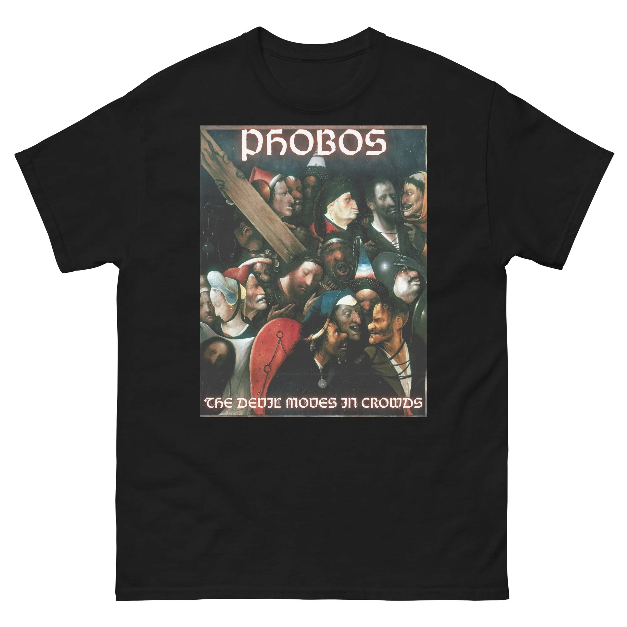 Devil Moves in Crowds Unisex t-shirt