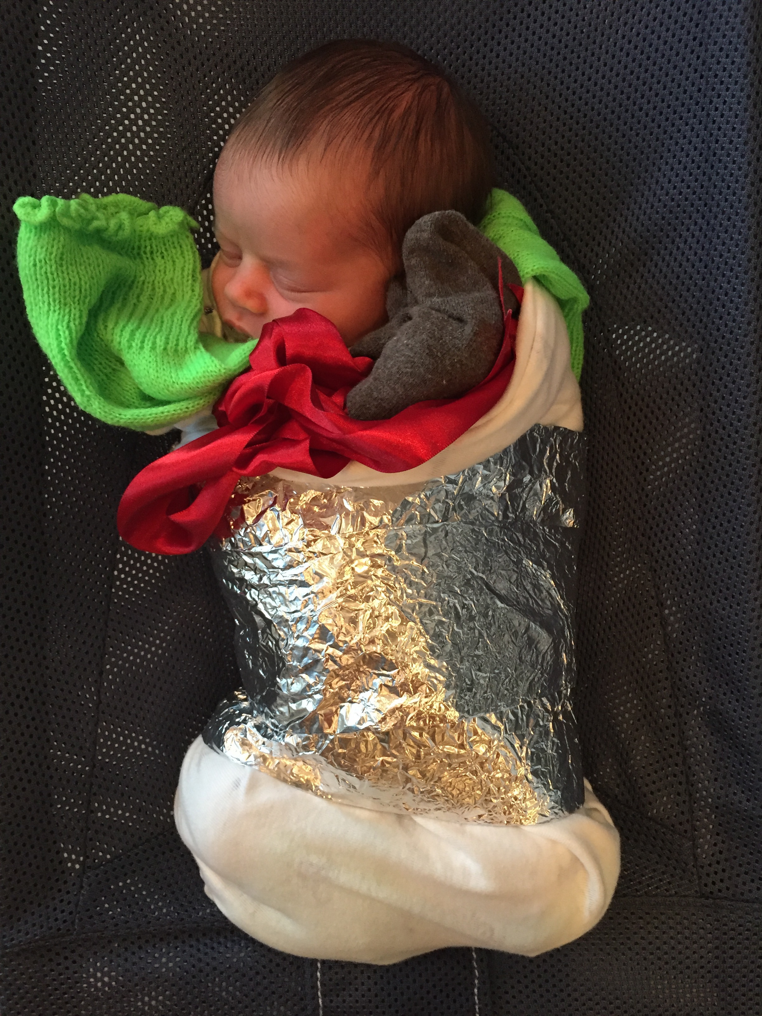 Since we're talking about food and babies: Anna-Magnolia as Bean Burrito (Halloween 2016)