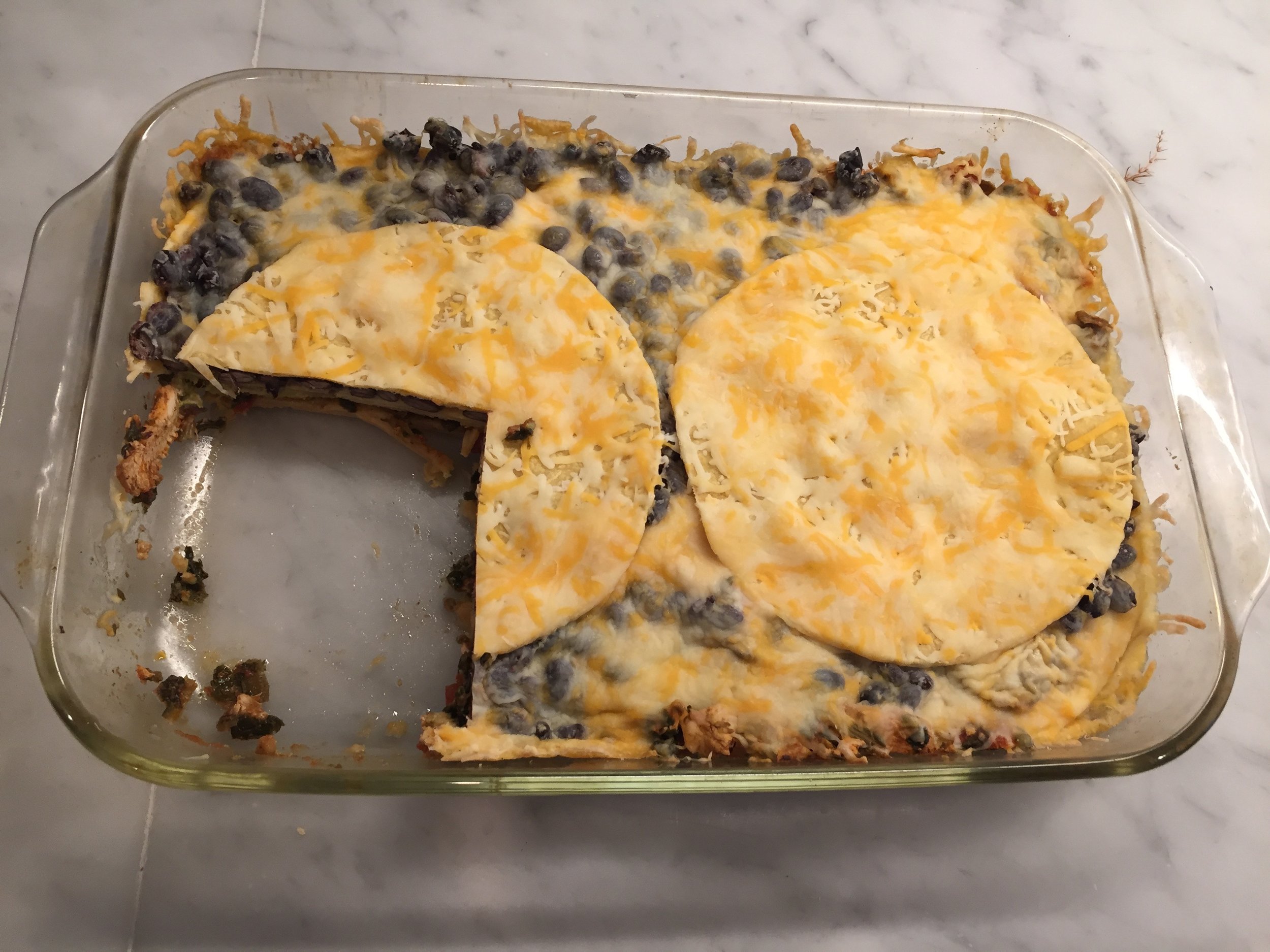 Josh and Aileen's enchilada casserole