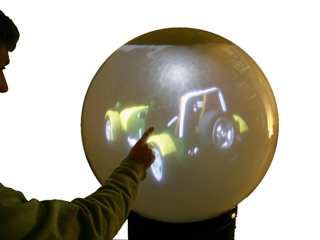 snowglobe (2009) multitouch spherical computer