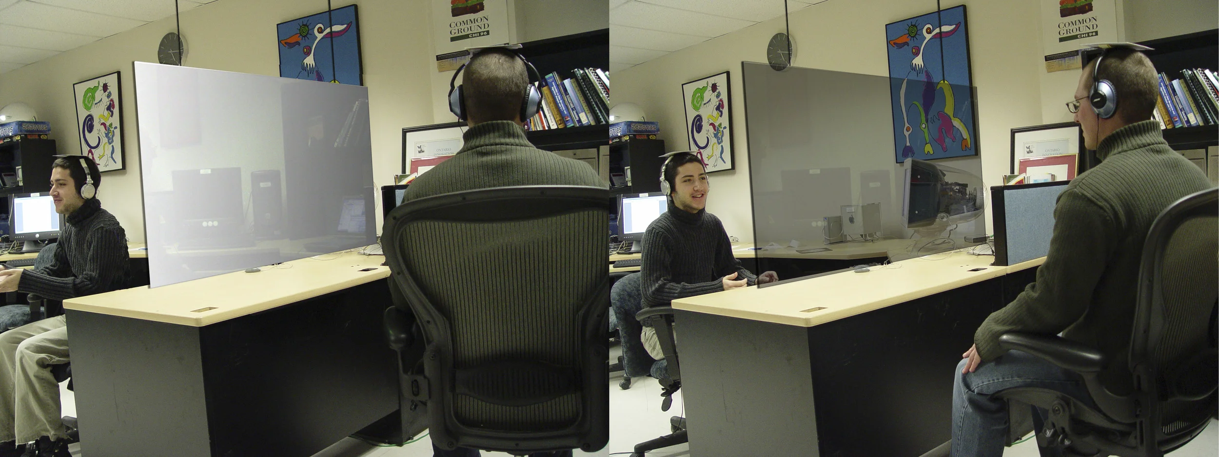 attentive office cubicles (2005) using attention to open and close windows of communication