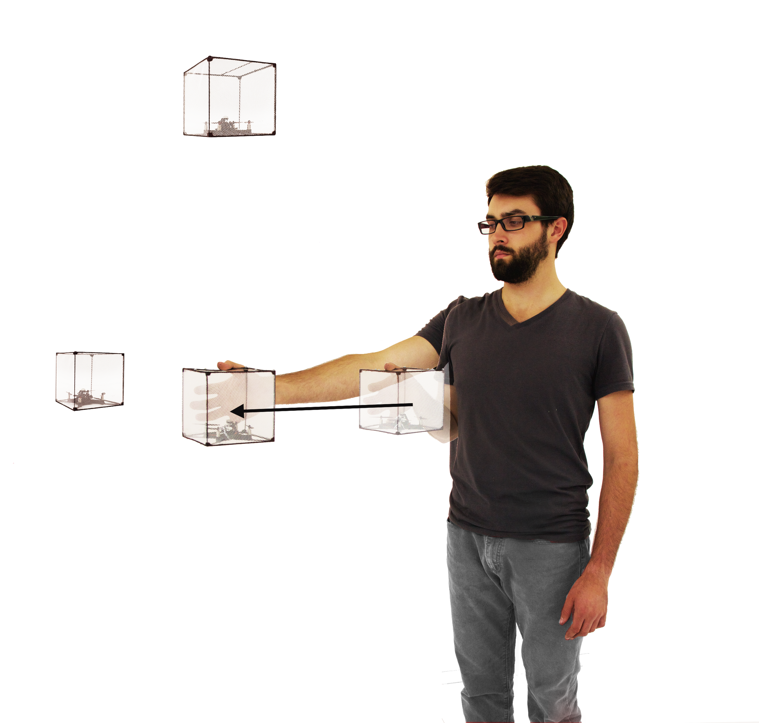 BitDrones (2015): Placing a ShapeDrone in mid-air.