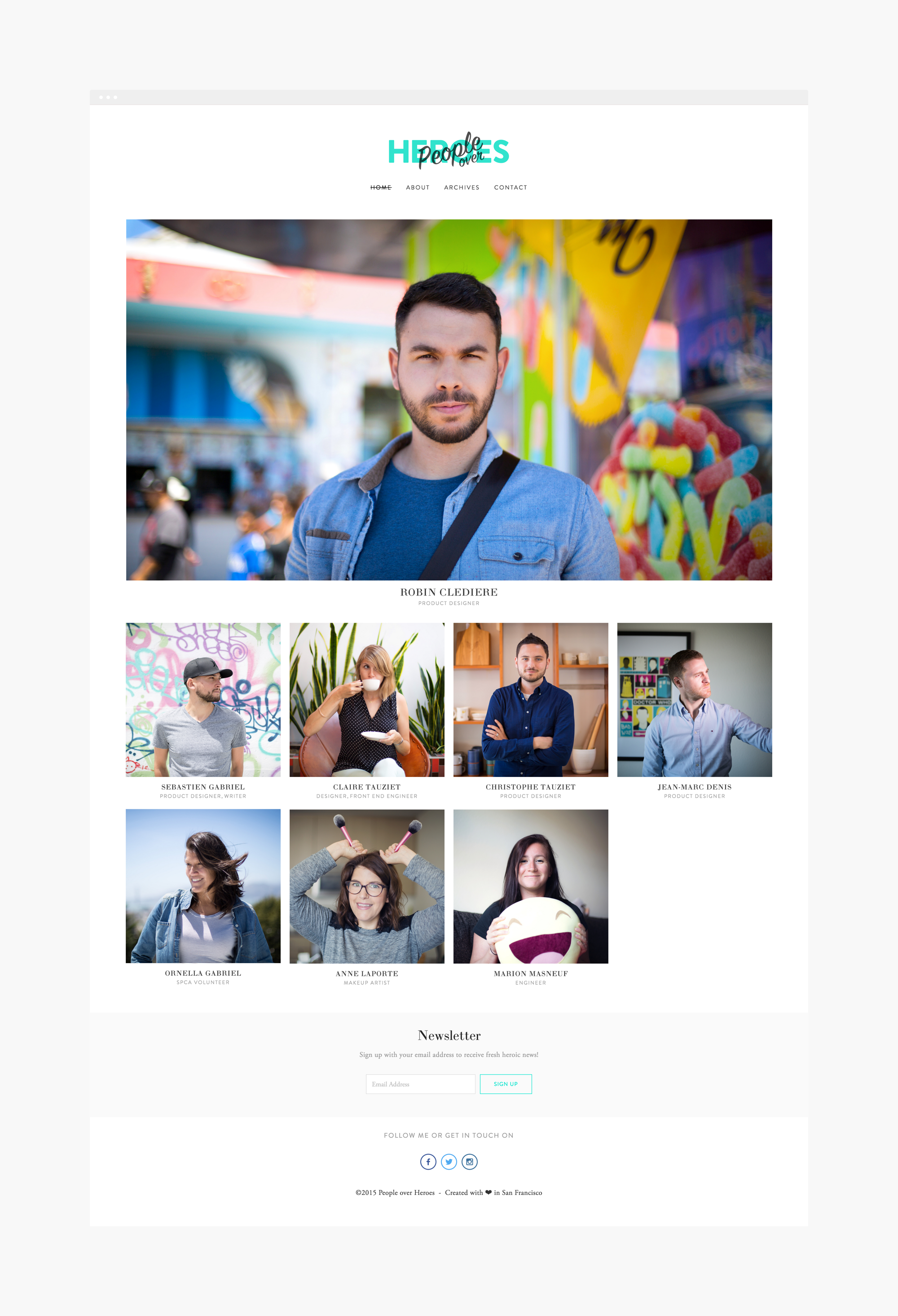 Home page // Grid + Featured interview